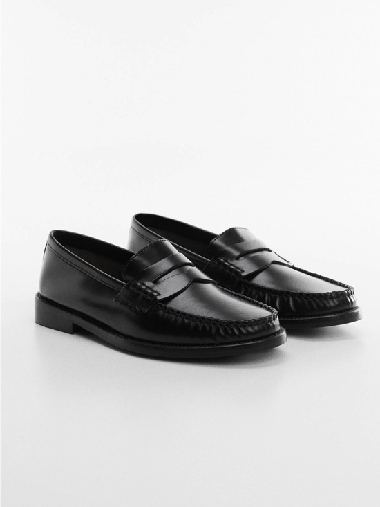 Mango Shoes - Mango leather penny loafers 38
